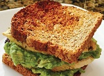 avocado chicken toast
